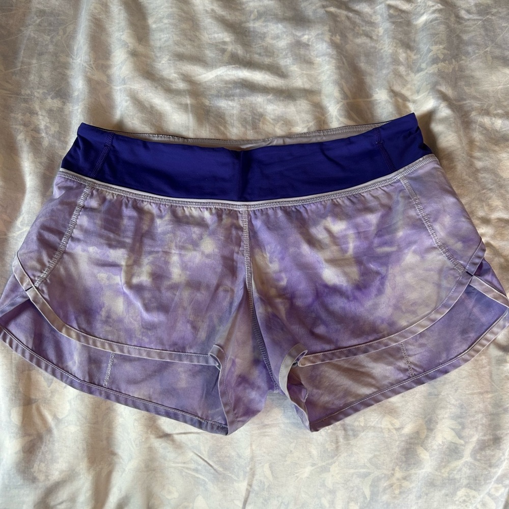 Lululemon Purple Tie-Dye speed shorts size 6